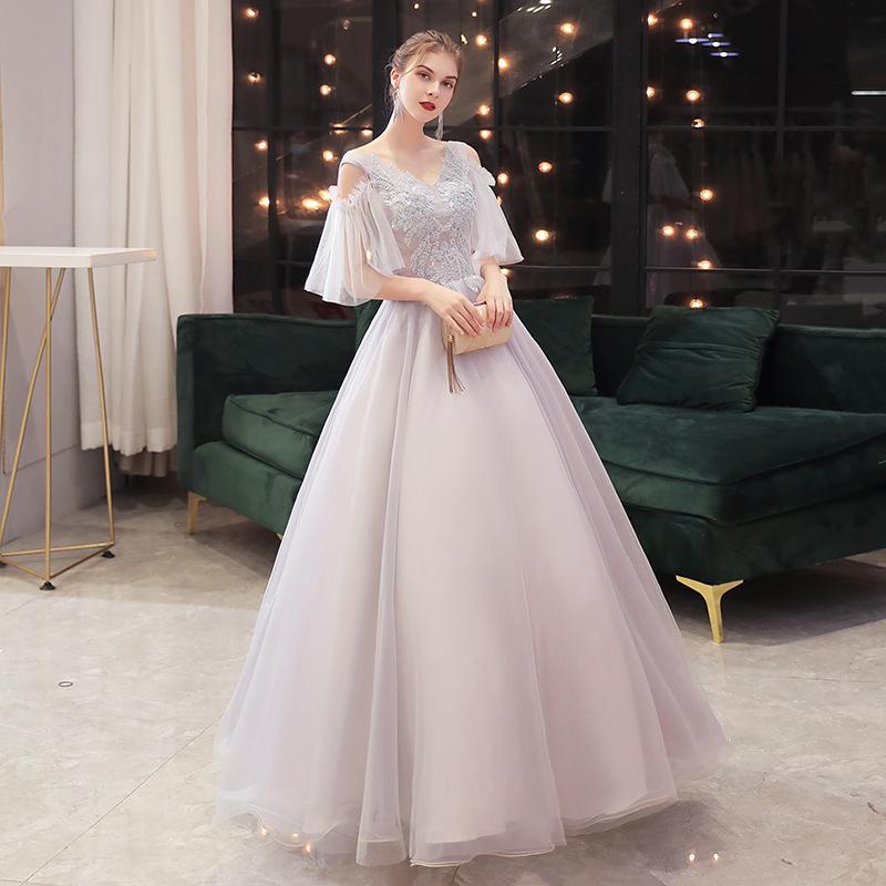 Women's Evening Dress Ball Gown Princess Quinceanera Fashion Banquet Host Performance Tulle Tutu Dress Female