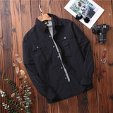 Men's Habit Shirts Shirt Men's Long Sleeve Large Size Loose Shirt