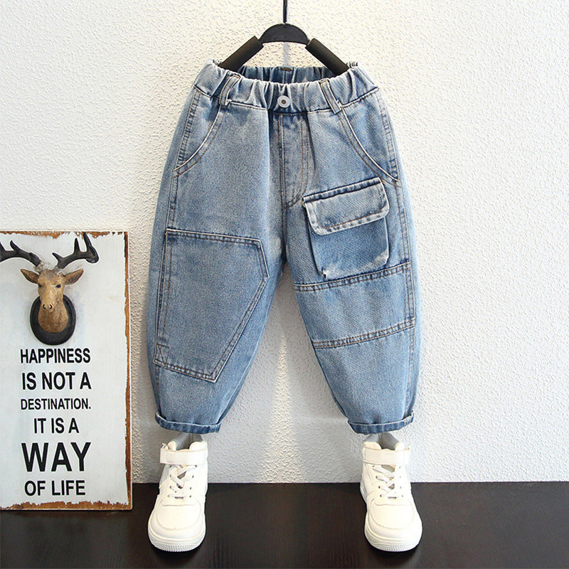 Toddler Boys Pants Children's Spring and Autumn Jeans