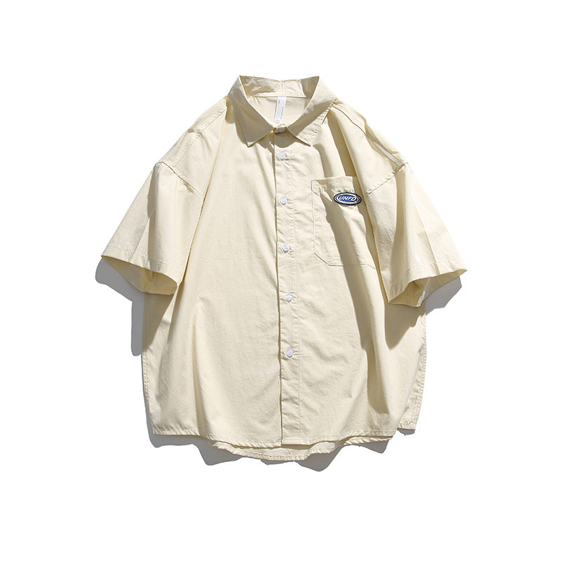 Men T Shitrs Summer Solid Color Casual Simple Short Sleeve Shirt for Men