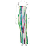 Nina Parker Graffiti Dress Sexy Temperament Skirt