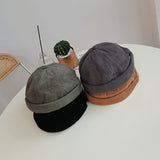 Beanies Japanese-Style Retro Painter Cap Corduroy Beret Children