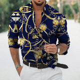 Men Beach T Shirts Long Sleeve Shirt Spring and Autumn