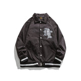 Yellow Varsity Jacket Fall Men's Baseball Uniforms Youth Baggy Casual Jacket