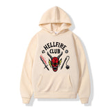 Stranger Things Hellfire Club Hoodie Printed Hoodie Fleece-Lined