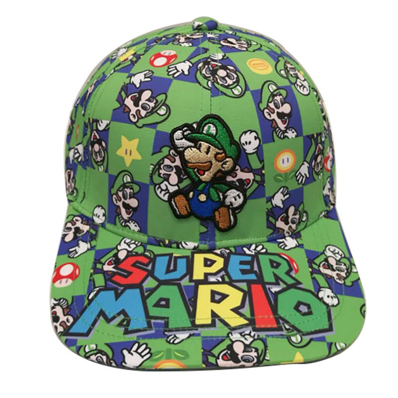 Mario Hat Cartoon Animation Peripheral Embroidered Hip Hop Baseball Cap
