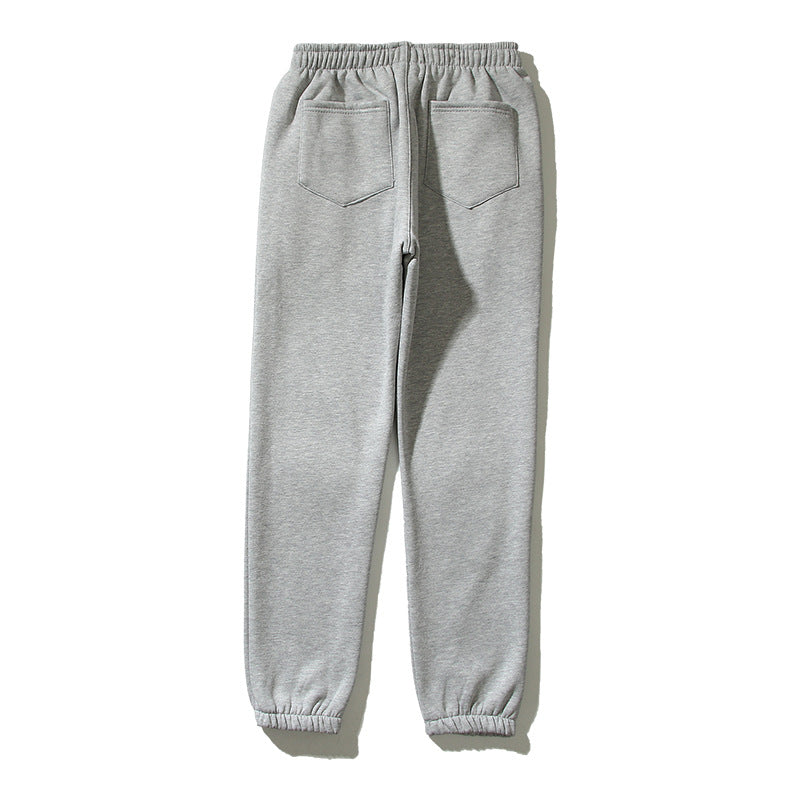 Kanye West Sunday Service Pant Autumn and Winter Embroidery Cartoon Bear Leisure Sports Fleece-Lined
