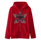 Stranger Things Hoodie Zipper Sweatshirt Cardigan Loose