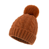 Women Winter Hats Winter Women's Woolen Cap Solid Color Knitted Hat