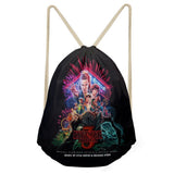 Stranger Things Hellfire Club Handbag Drawstring Pocket Shoulder Drawstring Backpack Bag