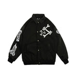Mens Fall Outfits Letter Flocking Embroidered Baseball Uniform Men and Women Street Couple Jacket Coat