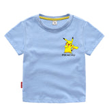 Children Pokemon Pikachu T Shirt Cotton Short-Sleeved T-shirt Casual Sports