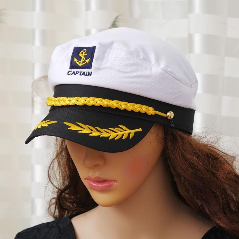 Sailor Hat Pilot Cap Navy Hat Police Hat Men and Women Performance Flat-Top Cap