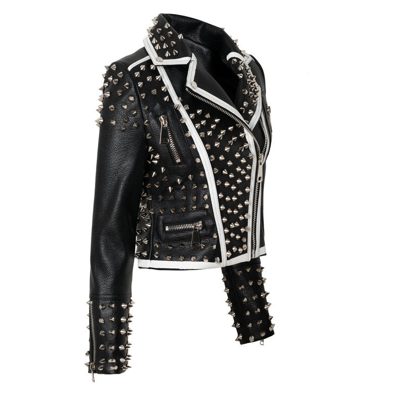 Women Leather Jacket Biker Motorcycle Coat Spring Jacket Fashion Special Women's Clothing Short Leather Jacket Women