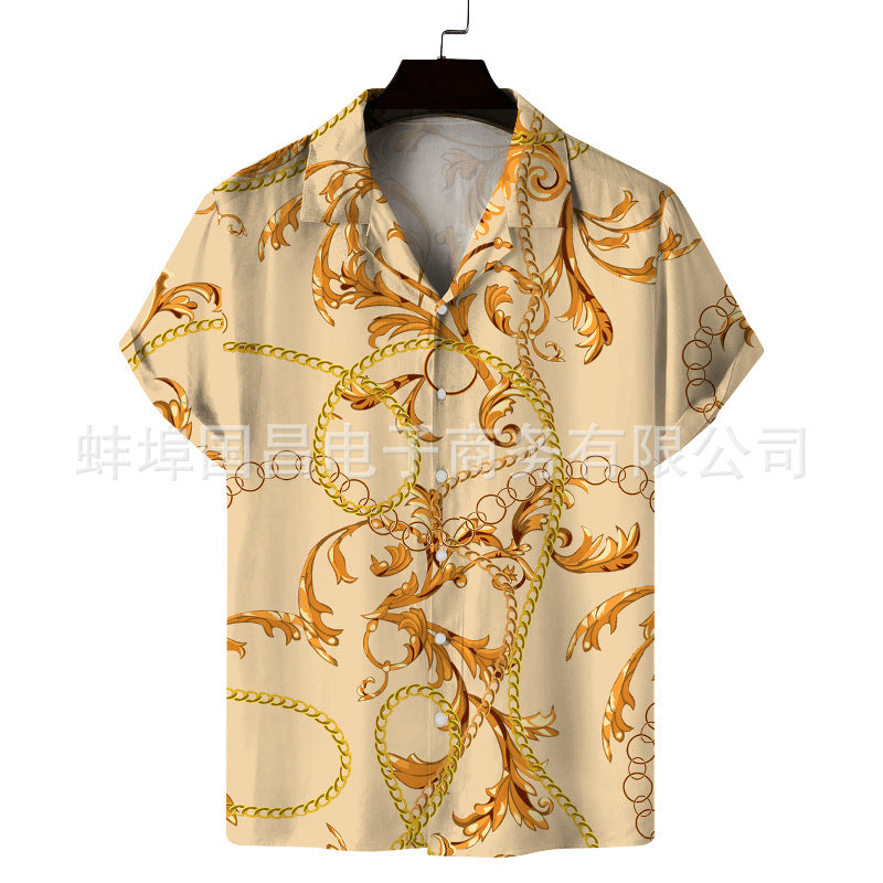 Men Beach T Shirts Spring Men's Short Sleeve Casual Shirt