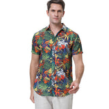 Men Beach T Shirts Men's Short Sleeve Printed Shirt Loose Casual