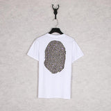 Shark Print T Shirt Summer Camouflage Leopard Print Casual Plus Size Short Sleeve T-Shirt