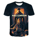 Michael Myers T Shirt Short Sleeve round Neck Pullover Men's T-shirt Short Sleeve