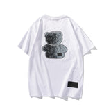 We11 Done T Shirts Teddy Bear Reflective Necklace Short Sleeve T-shirt for Men and Women