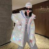 Women Winter Coats Puffer Jacket Down Coat Hooded Thickened Down Jacket Big Pocket Winter Coat