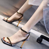Nude Block Heel Peep Toe Sandals