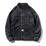 The Bears Varsity Jacket Spring and Autumn Men's Denim Coat Casual Bear Embroidery Men's Jacket Denim Coat