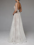 Bridesmaid Dress Spring/Summer Women'S Long Dress Sexy Strap Embroidered Sleeveless Dress Gown