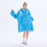 Hoodies Blankets plus Size Hooded Lazy Blanket Sweatshirt Lamb Flannel Double Layer Home