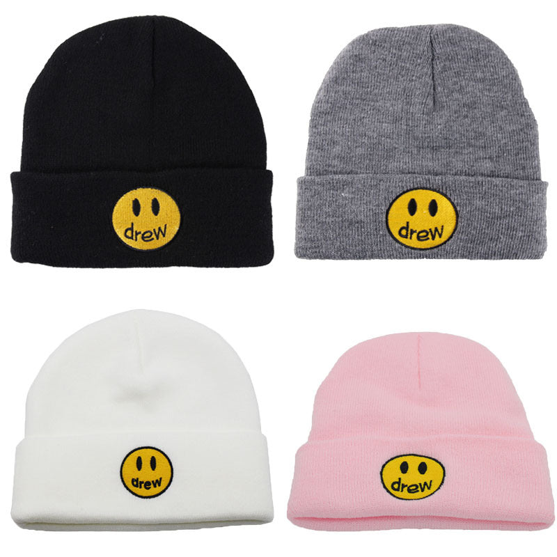 Smiley Face Cap Hip Hop Beanie Hat Fall/Winter Warm Wool Hat