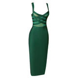 Winter Formal Dresses Mesh See-through Sexy Evening Dress Skinny Sheath Socialite Dress