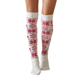 Winter Chunky Cable Thick Knit Thigh High Socks Long Stockings Boot Fall/Winter Christmas Woolen Yarn Socks Stockings
