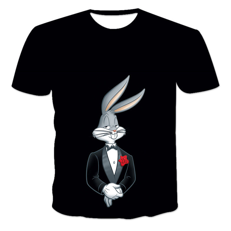 Bugs Bunny Shirt Fashion Short Sleeve Printed Pullover T-Shirt