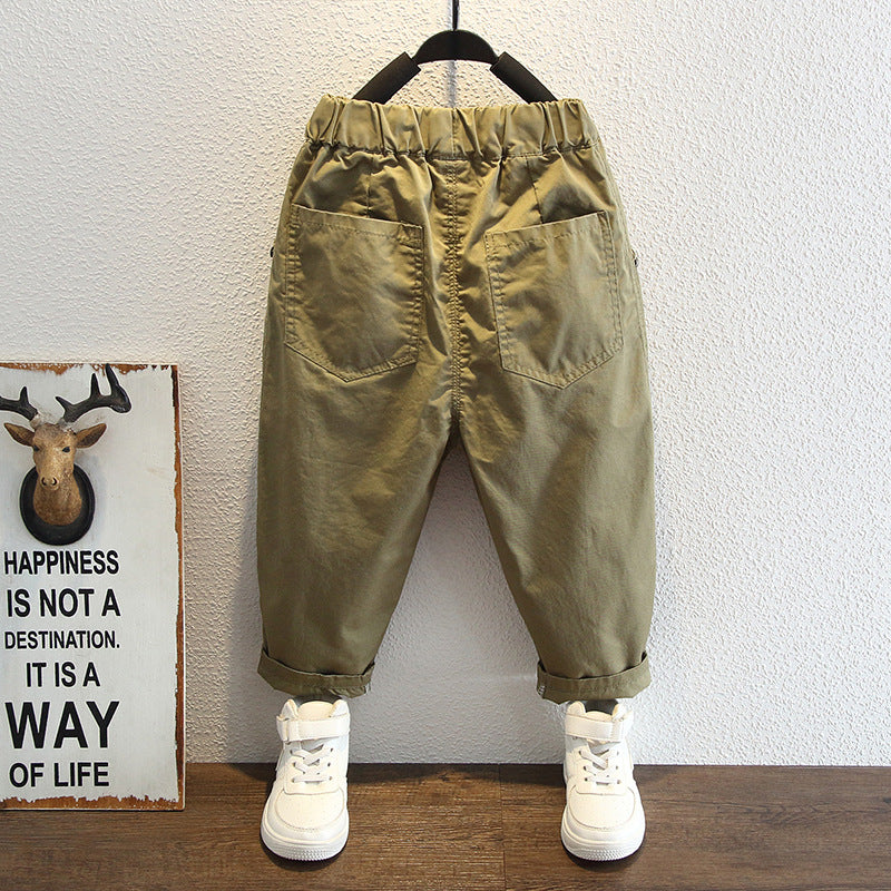 Toddler Boys Pants Boys Cargo Pants Loose Casual