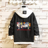 Comic Denim Jacket Men's and Women's Tops