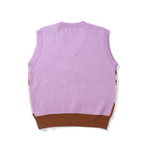 Men Sweater Vest Snow Mountain Embroidery Pattern Knitted Waistcoat Men's Loose Sleeveless Sweater Idle Style Vest