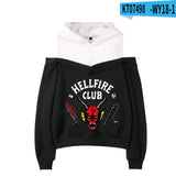 Stranger Things Hellfire Club Coat Stranger Things Season4 off-Shoulder Sweater