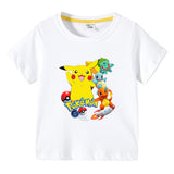 Children Pokemon Pikachu T Shirt Children Summer Clothing Short Sleeve T-shirt