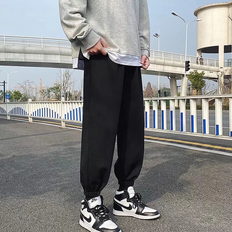 Men Pants Cotton Autumn Printed Sweatpants Loose Casual