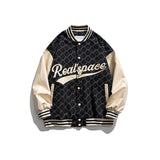 Varsity Jacket Vintage Autumn Men's Jacket Campus Art Style Letter Printed Loose Fashion Casual Coat