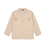 Men's Casual Suit Man Blzer Embroidered Blazer Men's Loose Lapels Jacket Casual Small Suit