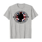 Inspired by Queen's Platinum Jubilee 2022 Elizabeth 70 Years T-shirt Queen Printed Crew Neck Top Short Sleeve T-shirt