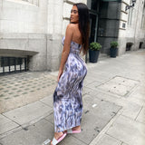 Nina Parker Graffiti Dress Sexy Temperament Skirt