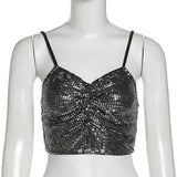 Music Festivals Rave Outfits Girls Tops Spring and Summer Women's Clothing Sexy Slim Vest