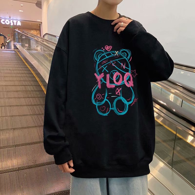 Men Sweatshirts Sweater Loose Spring and Autumn Coat Fall Men's Clothing