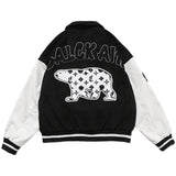 The Bears Varsity Jacket Spring Jacket Polar Bear Embroidered Baseball Uniform Women's Top