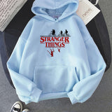 Stranger Things Hoodie Stranger Things Printed Hoodie Fleece Padded Coat Sweatshirt
