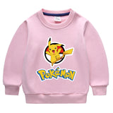 Children Pokemon Pikachu Hoodie Fleece Lined Padded Warm Keeping Winter Clothes Sweatershirt