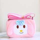 My Melody Bag Cartoon Cinnamoroll Babycinnamoroll Clow M Shoulder Bag Cute Double Layer Zipper Storage Plush Crossbody Bag