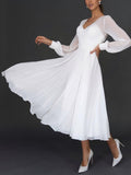 Bridesmaid Dress Spring/Summer Women's Long Dress Sexy Long Sleeve Dress Gown