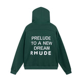 Rhude Hoodie USA Embroidered Hoodie Loose Men and Women